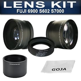 Click here to buy Essential Lens Kit for FUJIFILM FinePix (6900 S602 S7000) Zoom - Includes: 0.45x Wide... by Zeikos.