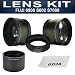 Essential Lens Kit for FUJIFILM FinePix (6900 S602 S7000) Zoom - Includes: 0.45x Wide Angle (w/ Macro Portion) and 2.0x Telephoto High Definition Lenses + Aluminum Adapter Tube + Premium Goja Microfiber Cleaning cloth