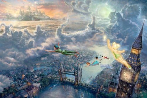 Thomas Kinkade Peter Pan Disney Print on Canvas Thomas Kinkade Canvas Print