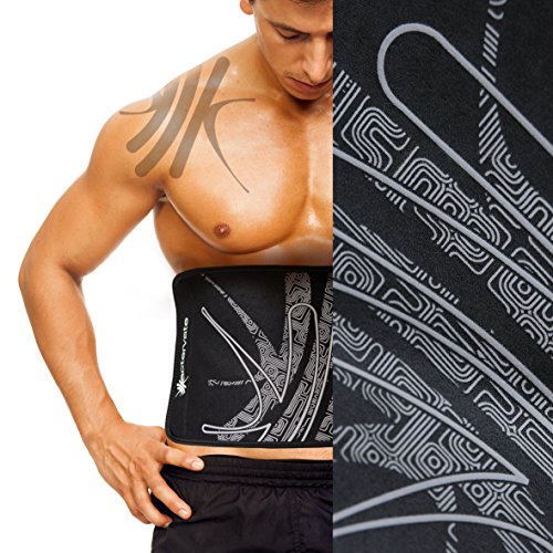 Actervate Waist Trimmer Belt Black 50 inch, Slimmer Belt & Sweat
