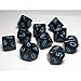 Chessex Dice Sets: Blue Stars Speckled - Ten Sided Die d10 Set (10)