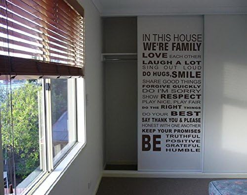 Gissy Studio A Series Of Rules In This House Wall Sticker Arts Decor Mural Stickers Decal Wallpaper Home Decoration