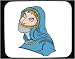 Decorated Mouse Pad with head, veil, dress