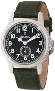 Bulova Men 96A102 Canvas Strap Watch