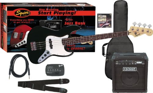 SquierÂ® Stop Dreaming-Start PlayingTM Set: Affinity J BassÂ® w/ Rumble 15 Amp, Black