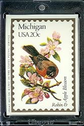 1991 Bon Air Michigan Stamp Replica Trading Card #22