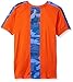 STX Boys' Athletic Performance Short Sleeve Tee Shirt, TP63-Print Trim Orange, 14/16