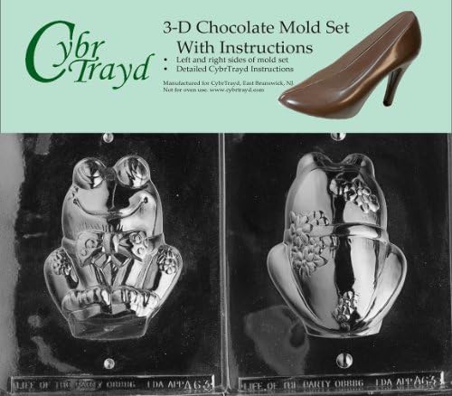 Cybrtrayd A063AB 3D Frog Chocolate Candy Mold Kit with 2 Molds and 3D Chocolate Instructions