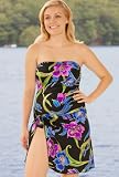 Free Sarong! LongitudeĀ® Canton Bandeau Swimsuit - Women's Swimsuit Plus Size Swimsuit