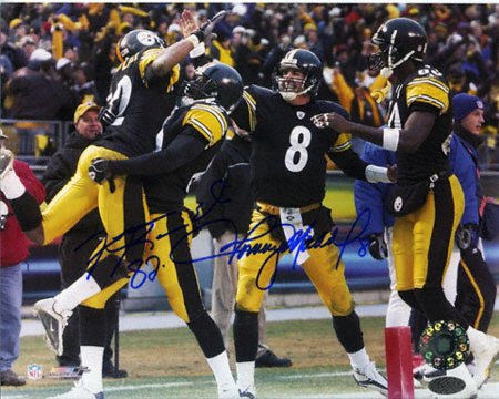 Tommy Maddux and Antwaan Randle El Pittsburgh Steelers 8x10 Dual Autographed Photograph