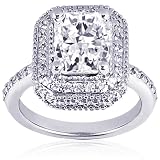 1 Ct Radiant Cut Diamond Vintage Engagement Ring SI1