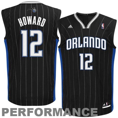 NBA Men's Orlando Magic Dwight Howard Revolution 30 Alternate Replica Jersey (Black, Large)