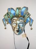 Blue Jolly Night And Day Venetian Mask