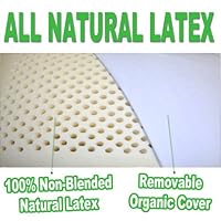 2-Pack All Natural Latex Pillow with Organic Cotton Washable Outer Covering