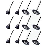 12 Steel Wire Brushes w  Arbors for Dremel - Cup Wheel by SEINC