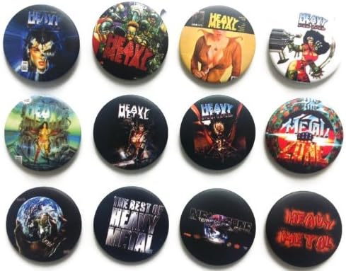 HEAVY METAL Awesome Quality Lot 12 New Pins Pinback Buttons Badge 1.25 Inch