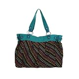 Amici Turquoise And Black Multicolored Heart Handbag