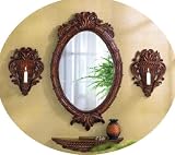 Review Jed Mart 38302 / Set of 4 Framed Decorative Wall Mirror Candle Holder Shelf