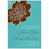 Bliss Teal On Diamond Wedding Invitations