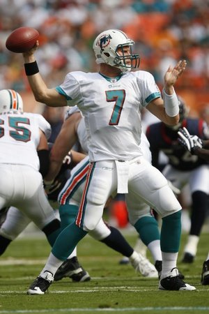 Texans Dolphins Football: Miami, FL - Chad Henne Photographic Poster Print by Wilfredo Lee, 8x12