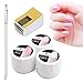 3 Colors Builder Gel, Saviland Nail Extension Gel Nail Strengthen UV Gel Nail Art Manicure Set with Nail Forms Tips Brush(8g/Box)