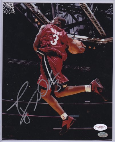 Dwayne Wade Miami Heat Signed Autographed Photo Jsa Coa Matching Numbers