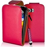 H�lle f�r Samsung Galaxy Y Imitat Ledertasche in Rosa, Mini Eingabestift, Schutzfolie, Zubeh�r Setvon "SUPERGETS"