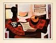 1940 Photolithograph Pablo Picasso Still Life Abstract Contemporary Art Guitar - Orig. Photo-Lithograph