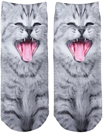 Printted Cartoon Socks Harajuku Style Animal Cat 3d Printted Socks Athletic Socks