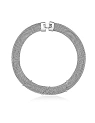 Sterling Silver Diamond Pave Stationed Popcorn Necklace (.18 ct. tw.)