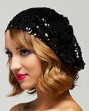 bebe Glitter Glow Sequin Beret