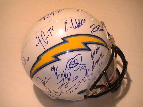2011 San Diego Chargers Team Signed Autographed Helmet Philip Rivers Antonio Gates Coa + Hologram