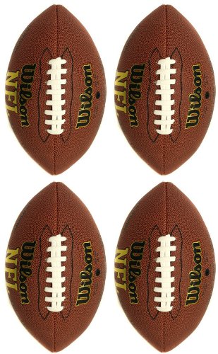 NEW Sporting Equipment Set of 4 Junior Size NFL Soft Leather Football Balls