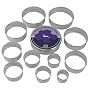 R & M Set of 11 Round Pastry Cutters Set, Assorted