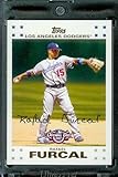 2007 Topps Opening Day #16 Rafael Furcal LA Dodgers - Mint Condition - Shipped in Protective Display Case !