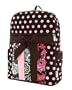Belvah Quilted Floral Patchwork Backpack Purse - 11" x 13" x 4.5") Chocolate Brown, Pink, Blue
