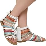 Elrios Strappy Gladiator Sandal WHITE MULTI