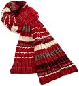 Isotoner Women's Striped Cable Rib Chenille Scarf