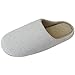 ULTRAIDEAS Unisex Soft Cotton Washable Slip on Stripe Indoor Slippers with Slip-Resistant Suede Sole (M /6-9 B(M) US, Blue)