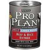 Pro Plan Canned Dog Food, Adult Large Breed Beef and Rice Entrée Chunks in Gravy (Pack of...