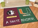 Florida State-Miami House Divided All Star Floor Mat
