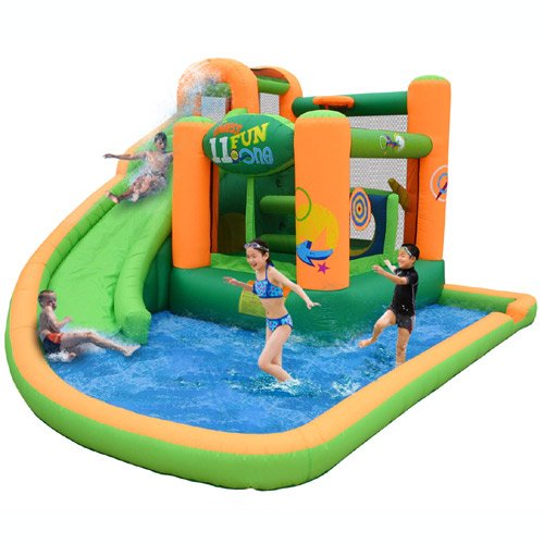 KIDWISE KWSS-9306 Endless Fun 11 In 1 Inflatable Bounce House And Water Slide