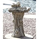 Garden Bird Bath - Twin Feeder Stone Birdbath
