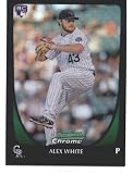 2011 Bowman CHROME Draft Baseball Card # 90 Alex White RC - Cleveland Indians (RC - Rookie Card) MLB Trading Card in Screwdown Case!
