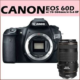 Canon EOS 60D 18MP CMOS Digital SLR Camera w/ 3 LCD Body + Canon 70-300/4.0-5.6 EF IS Image Stabilized USM Auto Focus Zoom Lens