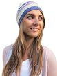 Handmade Lightweight Pure Alpaca Natural Fiber Hat - Lilac Rainbow (Small Size/stretches Easily)