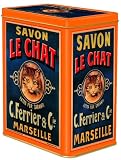boite metal decorative 12x8x15 cm pub savon le chat marseille