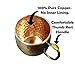 Premium Moscow Mule Copper Mug By Sirqit® - Pure 100% Solid Unlined 16 oz Hammered Cup with Thumb Rest - Unique Perfect Drinkware For Any Chilled Beverage - Cocktail Recipes Included