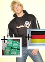 WM Paket - Fussball Weltmeisterschaft 2010 - Germany Sweatshirt + 3 Gag-Kondome + 1 Riesen Deutschlandflagge (3 Teile = 1 Preis)