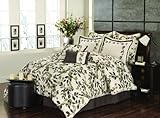 Victoria Classics Spring Valley 8-Piece Queen Comforter Set, Ivory